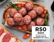 Food Lover's Meatballs-12 x 50g Each