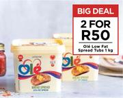 Ole Low Fat Spread Tubs-For 2 x 1Kg