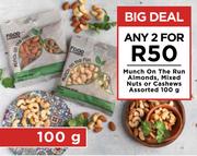 Munch On The Run Almonds, Mixed Nuts Or Cashews Assorted-For 2 x 100g