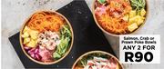 Salmon, Carb Or Prawn Poke Bowls-For Any 2