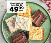 Cake Squares Assorted 6s-Each
