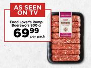 Food Lover's Rump Boerewors-800g Per Pack