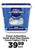 Clover Authentikos Greek Style Plain Double Cream Yoghurt-750g Each