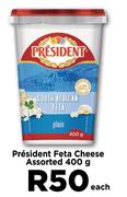 President Feta Cheese Assorted-400g Each