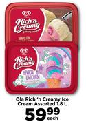 Ola Rich n Creamy Ice Cream Assorted-1.8L Each