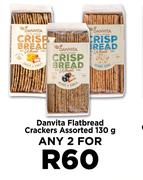 Danvita Flatbread Crackers Assorted-For Any 2 x 130g