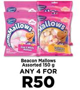 Beacon Mallows Assorted-For Any 4 x 150g