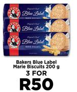 Bakers Blue Label Marie Biscuits-For 3 x 200g