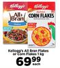 Kellogg's All Bran Flakes Or Corn Flakes-1Kg Each