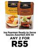 Ina Paarman Ready To Serve Sauces Assorted-For Any 2 x 200ml