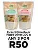 Ficacci Pimento Or Pitted Olives-For Any 3 x 200g