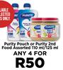 Purity Pouch Or Purity 2nd Food Assorted-For Any 4 x 110ml/125ml