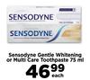 Sensodyne Gentle Whitening Or Multi Care Toothpaste-75ml Each