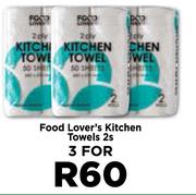 Food Lover's Kitchen Towel's-For 3 x 2s