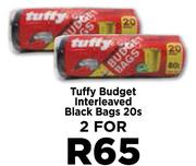 Tuffy Budget Interleaved Black Bags-For 2 x 20s