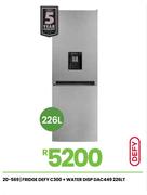 Defy 226Ltr C300 Fridge + Water Dispenser DAC449