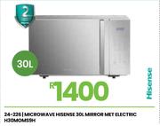 Hisense 30L Mirror Met Electric Microwave H30MOMS9H