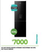 Hisense 305Ltr Black Mirror Fridge H415BMIB-WD/H415BMI-WD