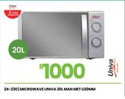 Univa 20L Manual Metallic Microwave U20MM