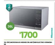 Hisense 36L Met/Mir Electric Microwave H36MOM-MI