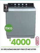 Defy 15Kg T/T MET W/Machine DTT151