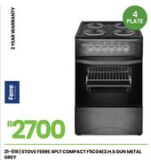 Ferre 4PLT Compact Stove F5C04E3.H.S Gun Metal