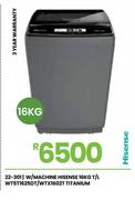 Hisense 16Kg T/L W/Machine Titanium WT5T1625DT/WTX1602T
