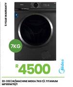 Midea 7Kg F/L Titanium W/Machine MF100W70/T