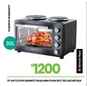 Bennett Read 30L Mini Oven 2PLT Stove KEC402 BLK