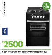 Ferre 3PLT Compact Stove 501F5C03E3.T.BG BLK