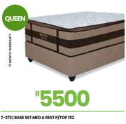Med A Rest P/Top 152 Queen Base Set