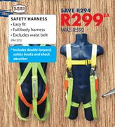 Safety Harness Including Double Lanyard, Safety Hooks And Shock Absorber FA1373-Each