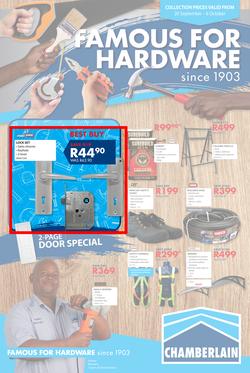 Chamberlains : Famous For Hardware (20 Sept - 6 Oct 2019), page 1