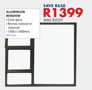 Aluminium Window Clear Glass 1500 x 1500mm PTT1515