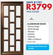 Swartland Aluminium Door 900 x 2100mm DFGAL/OI/B 
