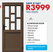 Swartland Aluminium Door 900 x 2100mm DHGAL/OI/B 