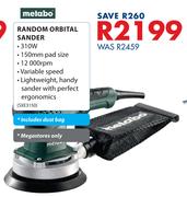 Metabo 310W Random Orbital Sander Including Dust Bag SXE3150