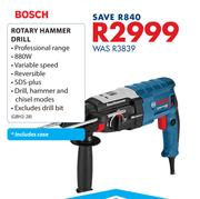 Bosch 880W Rotary Hammer Drill Including Case GBH2-28