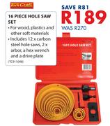 Fork Craft 16 Piece Hole Saw Set(TC911048)