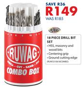 Ruwag 18 Piece Drill Bit Set(RUW3310618COMBO)