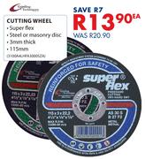 Grinding Techniques Cutting Wheel 3mm Thick 115mm(3100A4LHFA3000SZA)-Each
