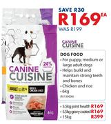 Canine Cuisine Dog Food-6Kg Each
