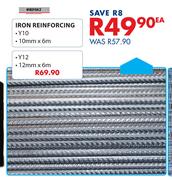 Iron Reinforcing Y12-12mm x 6m Ea