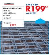 Iron Reinforcing-6 x 2.4m Ea