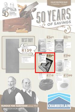 Chamberlains : Famous For Hardware (21 Sep - 7 Oct 2018), page 1