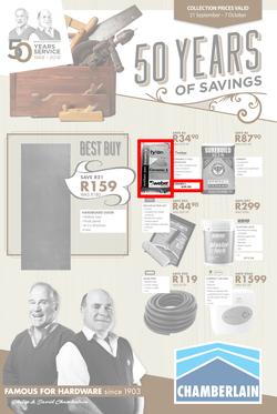 Chamberlains : Famous For Hardware (21 Sep - 7 Oct 2018), page 1