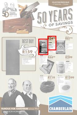 Chamberlains : Famous For Hardware (21 Sep - 7 Oct 2018), page 1