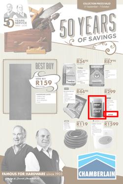 Chamberlains : Famous For Hardware (21 Sep - 7 Oct 2018), page 1