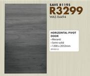 Horizontal Pivot Door-1200 x 2032mm