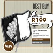 5 Piece Screwdriver Set